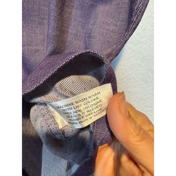 Neiman Marcus Mens Large Purple Trim Fit Button Up Shirt 17 34/35 * - Picture 9 of 13